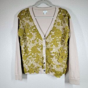 Sundance Cotton Lace Cardigan Size Small